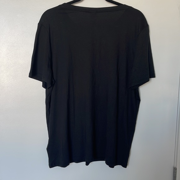 H&M BLACK AND GOLD JEWELED GRAPHIC SHORT SLEEVE TEE SHIRT TOP - Picture 2 of 5